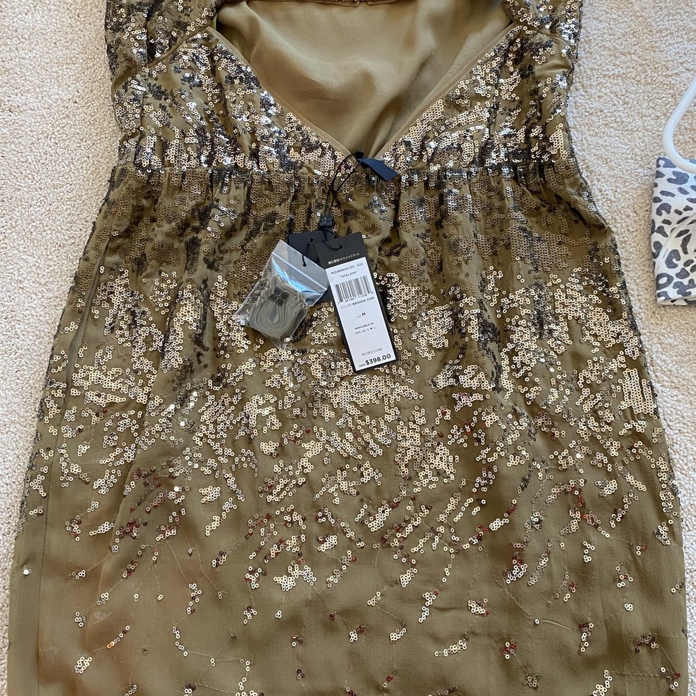 Green BCBG dress